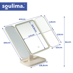 LED-Klappkosmetikspiegel Soulima 26952