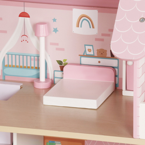 Kruzzel 26364 Wooden Dollhouse