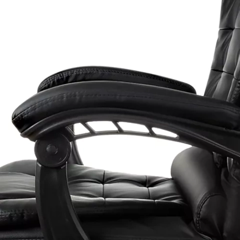 Chaise de bureau avec repose-pieds - noir Malatec 23286