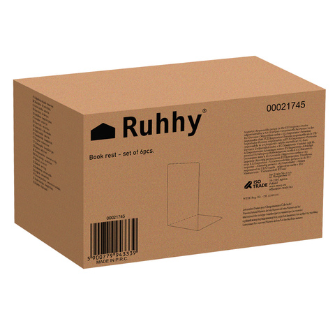 Buchstütze - Set mit 6 Stück. Ruhhy 21745