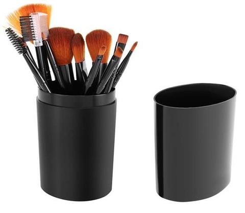 Makeup brushes 12 pcs black - set
