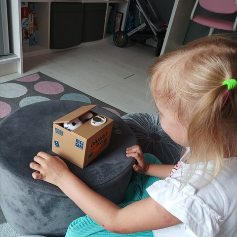 Battery operated piggy bank - kitty 22468