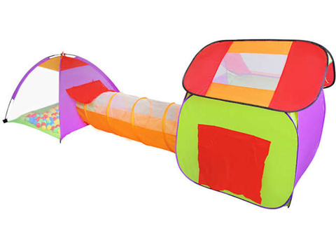 Kinderzelt HOME + Tunnel + 200 Bälle