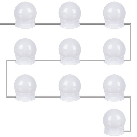 LED mirror/dressing table lights - 10 pcs.