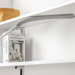 Telescopic dust brush with two attachments