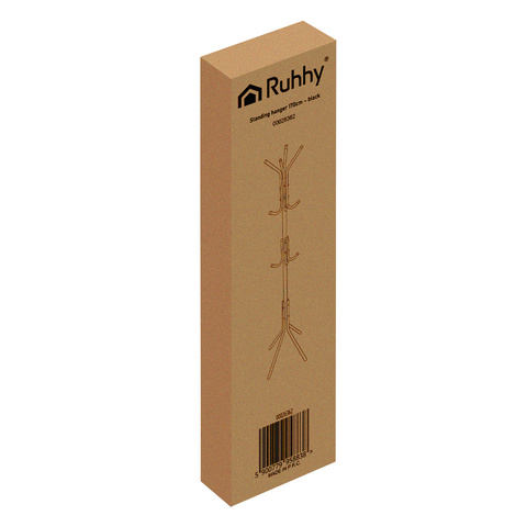 Pastatoma drabužių kabykla 170 cm - juoda Ruhhy 26362