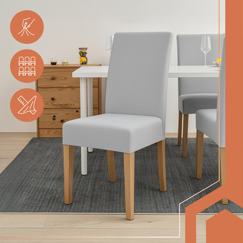 Housses de chaise - 6 pièces gris clair Ruhhy 25991