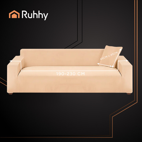 Ruhhy 26184 smėlio spalvos sofos užvalkalas 190-230cm