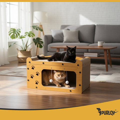 Cat scratching post - two-story house Purlov 27016