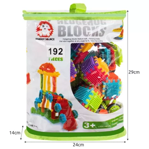 Construction blocks - hedgehogs 192pcs Kruzzel 20376