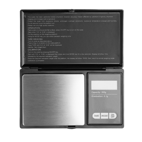 Pocket scale 500 x 0.1g with flap 23573