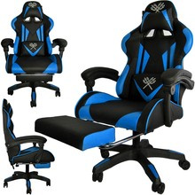 Chaise de jeu - noir et bleu Dunmoon