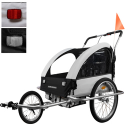 Kruzzel 25372 3in1 gefederter Fahrradanhänger