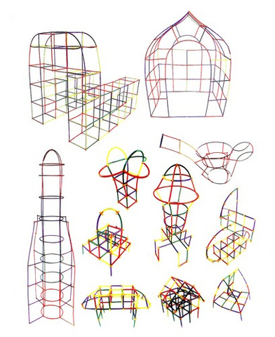 Blocks - straws - set of 408 pcs. 22408