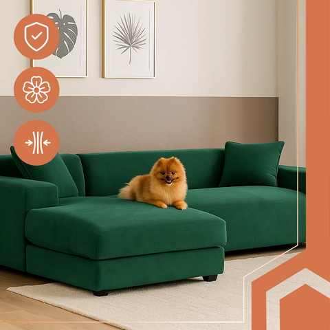 Housse de canapé 190-230 cm vert foncé Ruhhy 26183