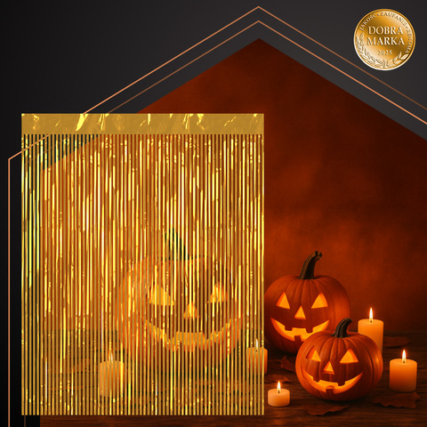 Decorative curtain 2x1m gold Ruhhy 26173