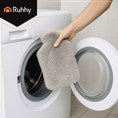 Bouillotte en caoutchouc dans une housse 1,8 L Ruhhy 26383