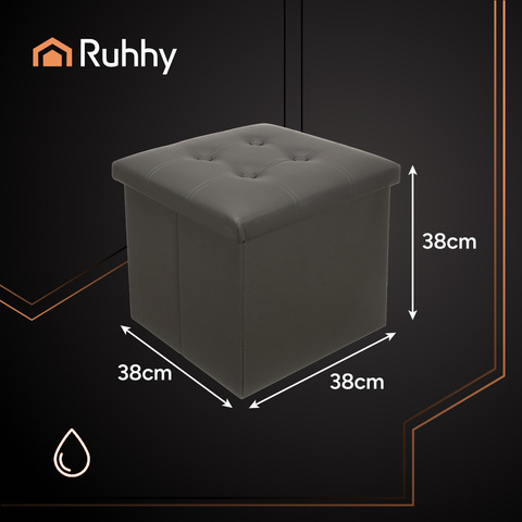 Folding pouffe gray Ruhhy 25780