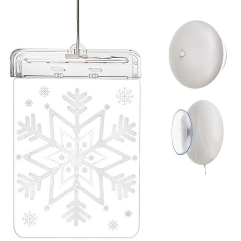 Vitrail LED 3D - flocon de neige