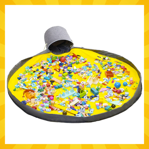 Panier pour jouets/blocs avec tapis Kruzzel 19556