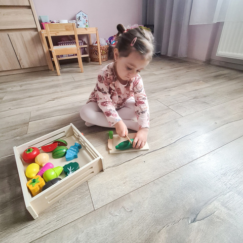 Gemüse-Schneidebrett aus Holz 21942