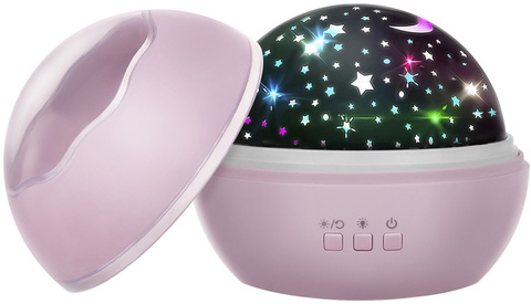 Night light with projector - pink LP16859