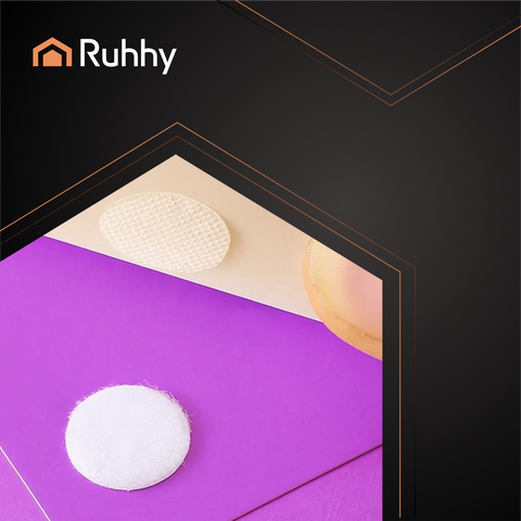 Self-adhesive Velcro 18mm 500pcs white Ruhhy 25884