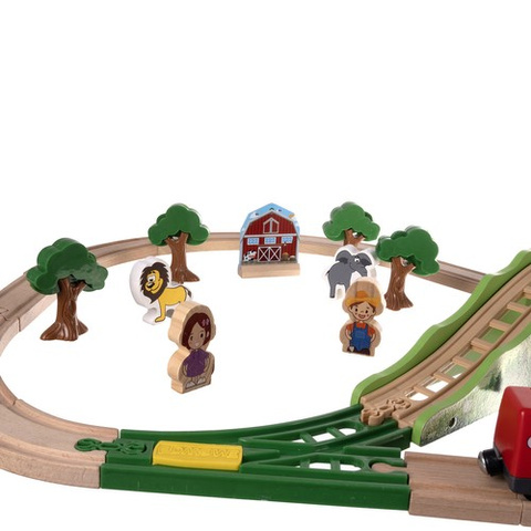 Wooden train track Kruzzel 22495