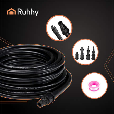 Pipe cleaning hose with adapter 15m Ruhhy 26132