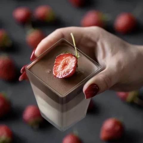 Quadratische Tassen - 50 Stück. 120 ml Ruhhy 21164