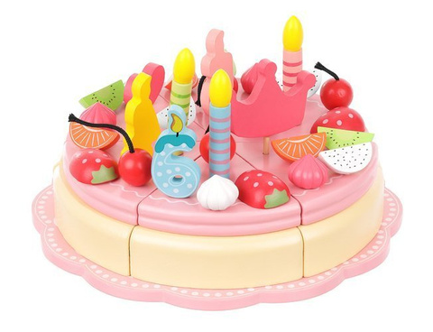 Wooden birthday cake