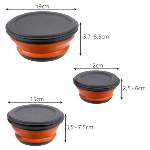 Silicone folding bowls - 3 pcs Ruhhy 20781