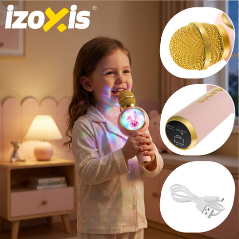 Izoxis 27048 Pink Wireless Karaoke Microphone