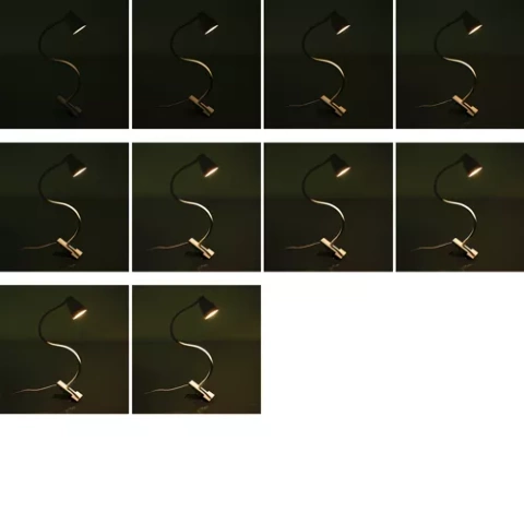 Lampe de bureau avec clip - blanc Izoxis 19455