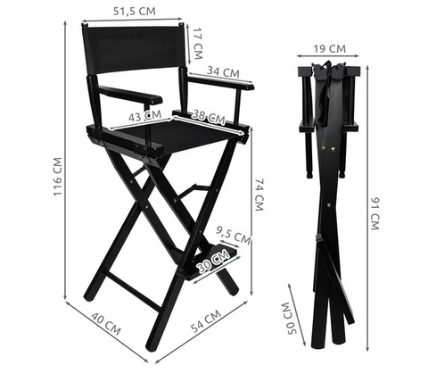 Chaise de maquillage en bois 