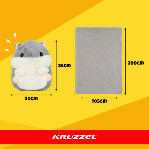Хомяк - подушка с одеялом 2 в 1 Kruzzel 25638