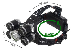 5 x T6 CREE LED-Scheinwerfer