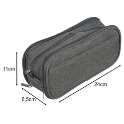 Triple folding pencil case - gray Maaleo 24512