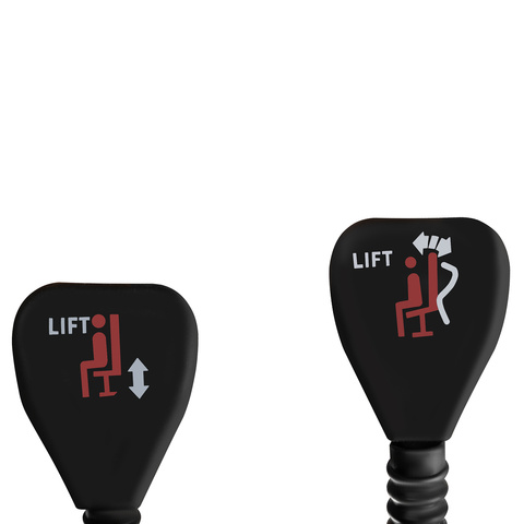 Office chair with footrest - black Malatec 26195