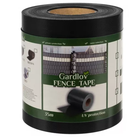 Fencing tape 19cmx35m 630g/m2 black 23705