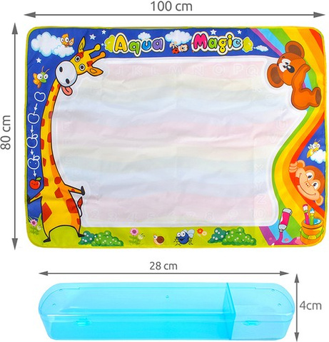 Water drawing mat XXL100x80 cm set 22443