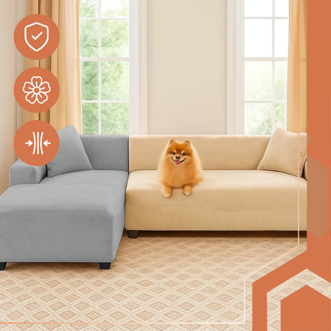 Ruhhy 26031 beige sofa cover 145-185cm