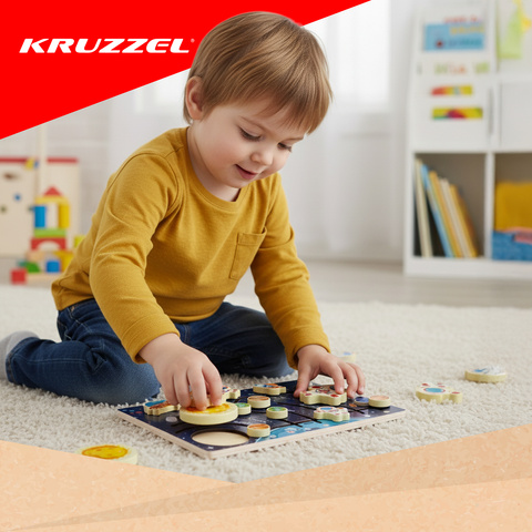Medinė dėlionė - saulės sistema Kruzzel 26696