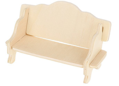 Set Holzmöbel für Puppen, 34-teilig.