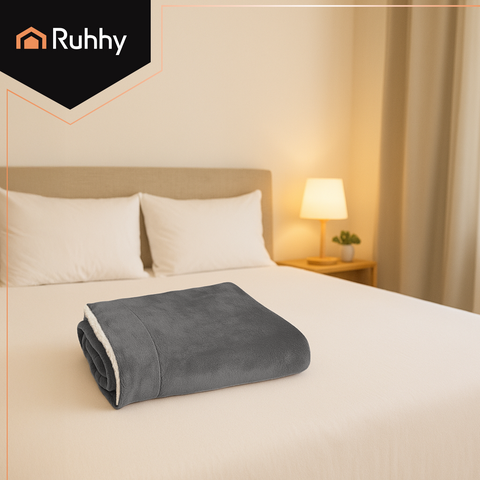 Double-sided blanket 150x200cm dark gray Ruhhy 26292