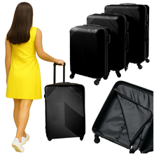 3-in-1 suitcase set - black Trizand 26661