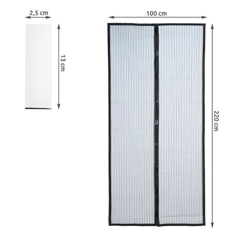 Moustiquaire de porte universelle 80/90/100 x 210/22