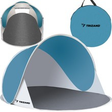 Tente de plage 145x100x70cm - turquoise - blanc
