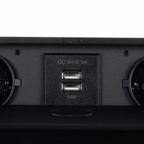 In der Tischplatte versteckte USB-Buchse - doppelt Izoxis 21446