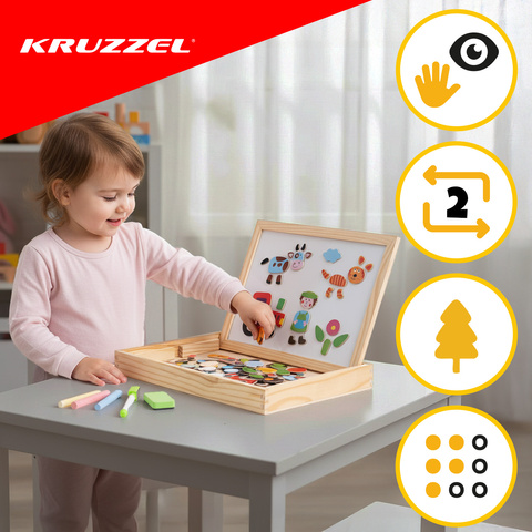 Kruzzel 25637 doppelseitiges Lehrtafel
